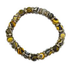 Pulseira de Pedras Naturais Malaquita Amarela