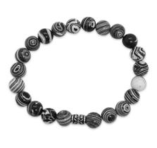 Pulseira de Pedras Naturais Malaquita Branca Pulseira de Pedras Naturais Malaquita Branca