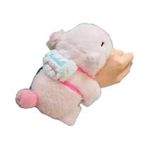 Pulseira de Pelúcia Capivara Kawaii - Anel de Mão para Mulheres