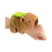 Pulseira De Pelúcia Kawaii Capybara Pulseira Snap Wrap Animal Anel De Mão Brinquedo Engraçado Para