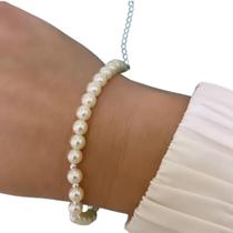 Pulseira de Pérola Amarelada com Mini Bolinhas de Prata 925