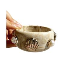 Pulseira De Pérola Gradiente Off-White Para Mulheres, Joia Retro Estilosa Para Festas, Presente De