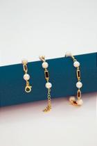 Pulseira de Pérola Natural com Extensor - 01 Unidade