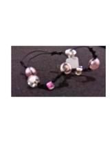 Pulseira de pérolas brancas e rosas ajustável. Pulseira de pérolas brancas e rosas ajustável.