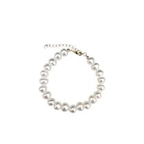 Pulseira de Pérolas Sintéticas Banhado a Ouro - 17 cm + 5 cm Extensor