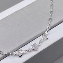 Pulseira de Prata 925 3 Corações