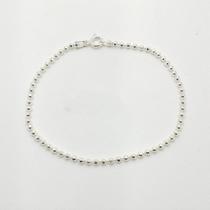 Pulseira de Prata 925 com Corrente de Elos Bolinhas Facetadas - 18cm Pulseira de Prata 925 com Corrente de Elos Bolinhas Facetadas - 18cm