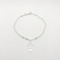 Pulseira de Prata 925 com Pingente Menino e Elo Balão - 18cm Pulseira de Prata 925 com Pingente Menino e Elo Balão - 18cm