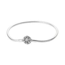 Pulseira De Prata 925 Com Trevo De Quatro Folhas E Borboleta, 17-20CM, Com Berloques E Contas DIY,