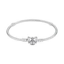 Pulseira De Prata 925 Com Trevo De Quatro Folhas E Borboleta, 17-20CM, Com Berloques E Contas DIY,