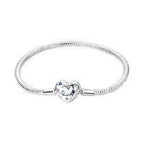Pulseira De Prata 925 Com Trevo De Quatro Folhas E Borboleta, 17-20CM, Com Berloques E Contas DIY,