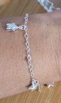 Pulseira de prata 925- Estrelas.