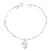 Pulseira de Prata 925 Hamsá com Estrela de Davi