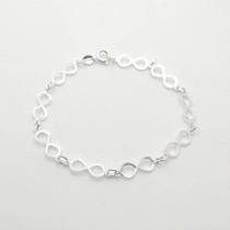 Pulseira de Prata 925 Infinito com 18cm de Comprimento