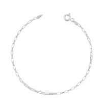 Pulseira De Prata 925 Italiana Masculina Fina Cadeado