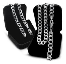 Pulseira De Prata 925 Legítima 7mm Grossa Maciça Masculina Escama De Peixe Escamada Flat 21cm - Ermino