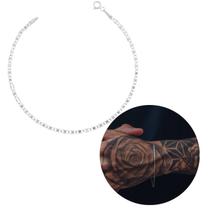 Pulseira de Prata 925 Legítima Masculina Piastrine 2mm 18cm