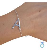 Pulseira De Prata 925 Letra Personalizada Tendencia Garantia