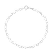Pulseira De Prata 925 Maciça Feminina Coração Pulseira De Prata 925 Maciça Feminina Coração