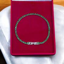 Pulseira de Prata 925 Riviera Verde Pulseira de Prata 925 Riviera Verde