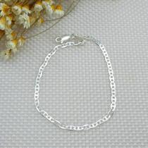Pulseira De Prata De Elo Fivela Bijou Art
