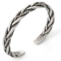 Pulseira de prata esterlina 925, corda torcida, estilo tailandês, masculino Pulseira de prata esterlina 925, corda torcida, estilo tailandês, masculino