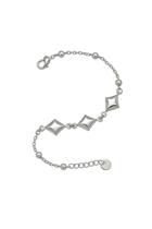 Pulseira De Prata Feminina Elegante Ajustável Estilo Luxo