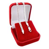 Pulseira De Prata Masculina Grumet Dupla 4mm Maciça 925 Fecho Mosquetão