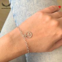 Pulseira de Prata Paz 18cm