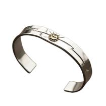 Pulseira de punho em prata esterlina 925 para homens e mulheres Pulseira de punho em prata esterlina 925 para homens e mulheres