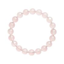 Pulseira de quartzo rosa para mulheres com 10-11 mm Starlight Moissanite