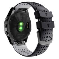 Pulseira de Relógio Abanen para Garmin Fenix 5X/6X (26mm) - Preto e Cinza