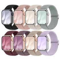 Pulseira de relógio Adorique Braided Stretchy Solo Loop, pacote com 8, 40-49 mm Pulseira de relógio Adorique Braided Stretchy Solo Loop, pacote com 8, 40-49 mm