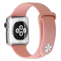 Pulseira de relógio Apple Watch 42-44-45MM de silicone rosa pastel