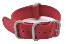 Pulseira de relógio ArtStyle, pulseira de nylon colorida, vermelha, 20 mm
