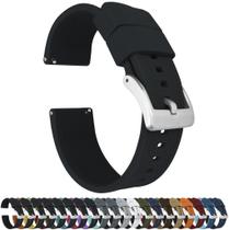 Pulseira de relógio Barton Elite Silicone 23 mm preta Quick Release Pulseira de relógio Barton Elite Silicone 23 mm preta Quick Release