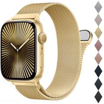 Pulseira de relógio BELONGME Mesh Metal Loop em aço inoxidável 42-49mm