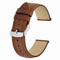 Pulseira de relógio BISONSTRAP Vintage Leather 22 mm marrom caramelo
