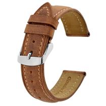 Pulseira de relógio BISONSTRAP Vintage Leather 22 mm marrom claro
