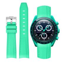 Pulseira de relógio BONACE Curved Silicone Bracelet 20mm verde