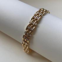 Pulseira de relógio com zirconias - Banhado em ouro 18k Pulseira de relógio com zirconias - Banhado em ouro 18k