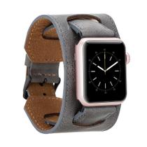 Pulseira de relógio Cuff HARDISTON em couro genuíno para Apple 38 mm