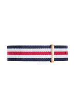 Pulseira de relógio Daniel Wellington Classic, tecido de 20 mm, ouro rosa