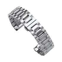 Pulseira De Relógio De Aço Inoxidável Com Extremidade Curvada, Correias Universais De 12-24mm, Fecho