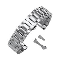 Pulseira De Relógio De Aço Inoxidável Com Extremidade Curvada, Fecho Borboleta, Pulseira Universal