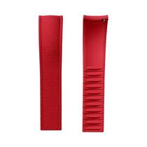 Pulseira De Relógio De Borracha FKM Com Extremidade Curvada E Liberação Rápida 18-24mm Para Tissot