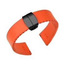 Pulseira De Relógio De Borracha Fluoro FKM De 18-22mm Com Fecho Borboleta De Liberação Rápida,
