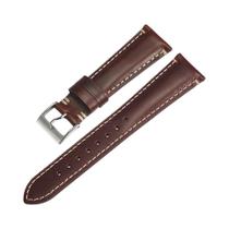 Pulseira de Relógio de Couro de Bezerro Retrô Vermelha - 20mm, 22mm e 24mm - Para Seiko e Casio