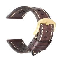 Pulseira De Relógio De Couro Genuíno Preta 20mm 22mm 24mm Com Fivela Macia Para Omega IWC