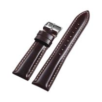 Pulseira De Relógio De Couro Marrom 18mm-22mm Com Fivela De Pino Omega Vintage Em Couro De Vaca Com